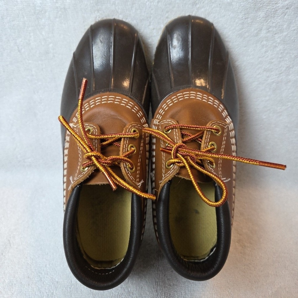 Vintage LL Bean Bean Boots Mens Sz 6 Brown Made In USA Low waterproof Duck Boots